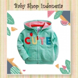 jaket hoodie tosca  large